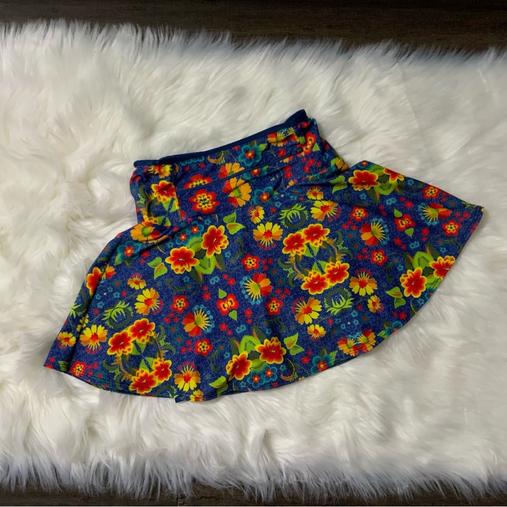 Sparkle Skirt Swing  (Boulder Athletic) Demin with Flowers Look Running Skirt